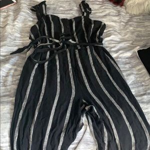 Who What Wear Striped Romper